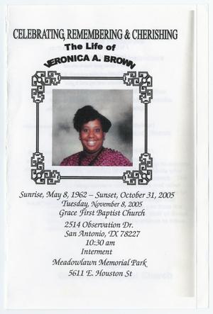 Primary view of object titled '[Funeral Program for Veronica A. Brown, November 8, 2005]'.