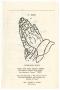 Pamphlet: [Funeral Program for Mirl Calvin, May 31, 1986]