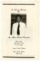 Primary view of [Funeral Program for Allan Booker Chambers, January 9, 1985]