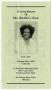 Thumbnail image of item number 1 in: '[Funeral Program for Dorothy Cheek, May 5, 2005]'.