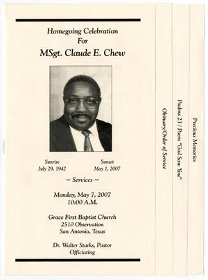 Primary view of object titled '[Funeral Program for Claude Chew, May 7, 2007]'.