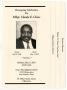 Pamphlet: [Funeral Program for Claude Chew, May 7, 2007]