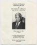 Pamphlet: [Funeral Program for Limone C. Collins, Sr., August 13, 2004]