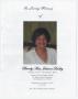 Pamphlet: [Funeral Program for Beverly Ann Johnson Dudley, November 10, 2010]