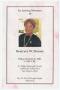 Pamphlet: [Funeral Program for Beatryce W. Durant, October 5, 2001]