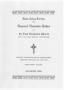 Thumbnail image of item number 1 in: '[Funeral Program for Samuel Houston Gates, March 21, 1966]'.