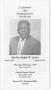 Pamphlet: [Funeral Program for Ralph W. Green, February 2, 1995]