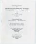 Pamphlet: [Funeral Program for Thomas S. Gregory, August 26, 2000]