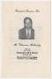Pamphlet: [Funeral Program for Clarence Holloway, July 23, 1981]