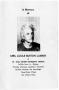 Pamphlet: [Funeral Program for Lucile Burton Lamkin, September 19, 1968]