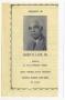Thumbnail image of item number 1 in: '[Funeral Program for Harry B. Lane, Sr., August 20, 1943]'.