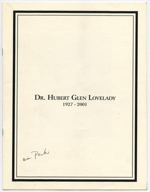 Primary view of object titled '[Funeral Program for Hubert Glen Lovelady, June 20, 2001]'.