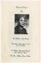 Pamphlet: [Funeral Program for William Ney Lowery, January 16, 1986]
