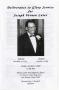 Pamphlet: [Funeral Program for Joseph Vernon Luter, October 9, 2009]