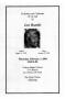Primary view of [Funeral Program for Leo Randle, February 2, 2006]