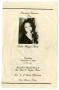 Pamphlet: [Funeral Program for Mazzie Reese, September 8, 1984]