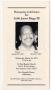 Thumbnail image of item number 1 in: '[Funeral Program for Leslie James Ruggs, III, March 28, 2007]'.