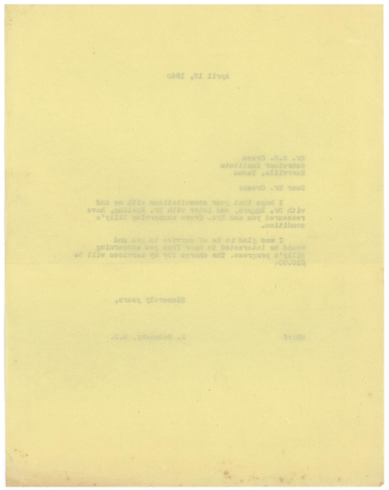 [Letter from Meyer Bodansky to W. O. Green - April 12, 1940]
                                                
                                                    [Sequence #]: 2 of 2
                                                