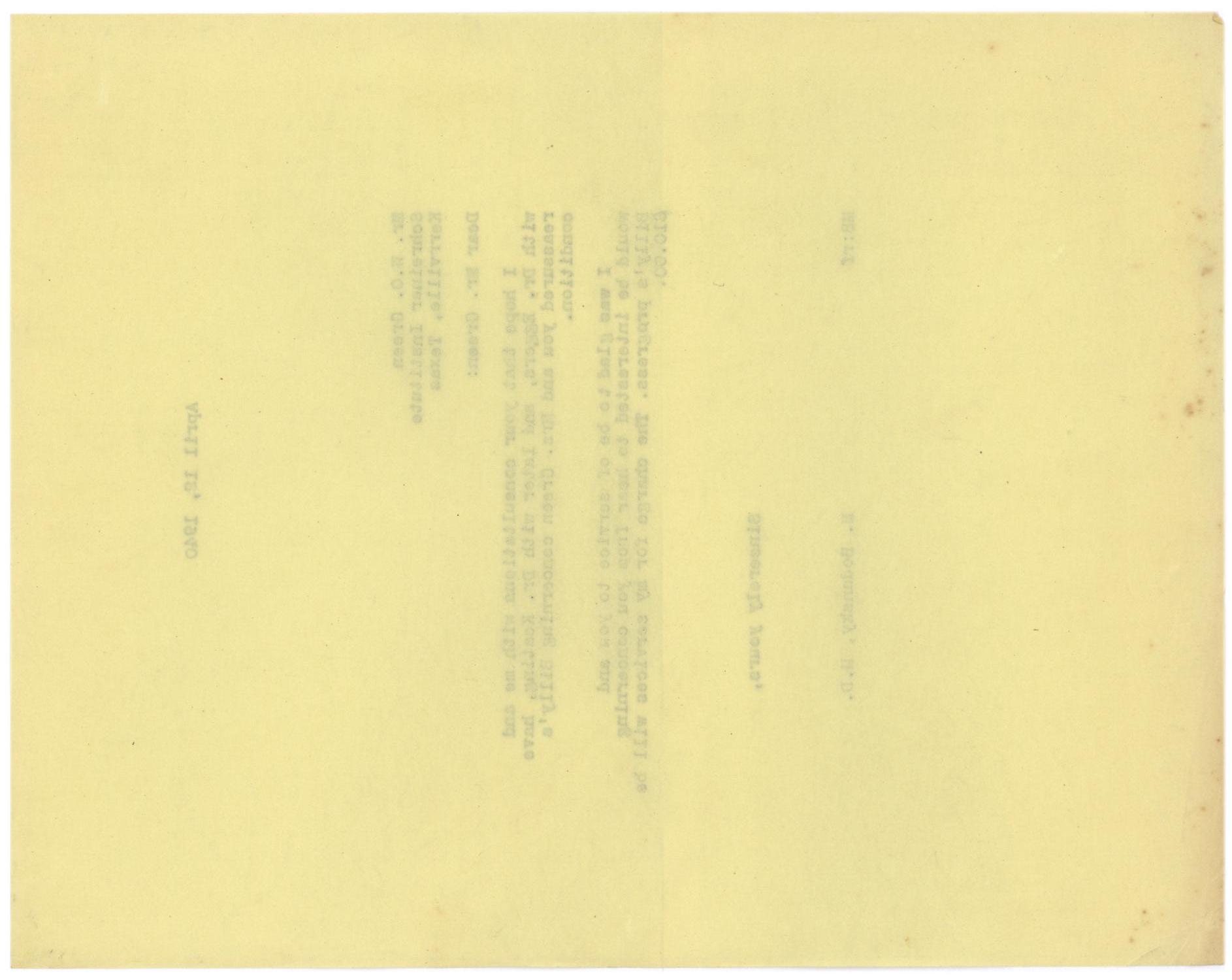 [Letter from Meyer Bodansky to W. O. Green - April 12, 1940]
                                                
                                                    [Sequence #]: 2 of 2
                                                