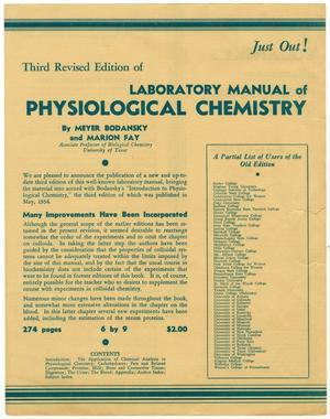 Primary view of object titled '[Laboratory Manual Flyer]'.