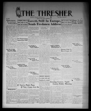 Primary view of object titled 'The Thresher (Houston, Tex.), Vol. 23, No. 1, Ed. 1 Friday, September 24, 1937'.