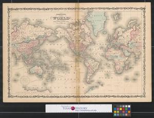 Primary view of object titled 'Johnson's map of the world on Mercator's projection.'.