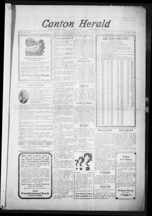 Primary view of object titled 'Canton Herald (Canton, Tex.), Vol. 31, No. 48, Ed. 1 Wednesday, May 28, 1913'.