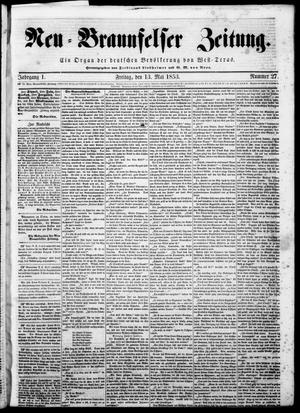 Primary view of Neu-Braunfelser Zeitung (New Braunfels, Tex.), Vol. 1, No. 27, Ed. 1 Friday, May 13, 1853
