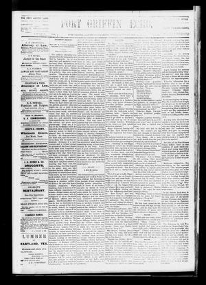 Primary view of Fort Griffin Echo (Fort Griffin, Tex.), Vol. 3, No. 20, Ed. 1 Saturday, May 28, 1881
