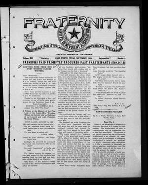 Primary view of object titled 'Fraternity (Fort Worth, Tex.), Vol. 13, No. 9, Ed. 1 Tuesday, September 1, 1914'.