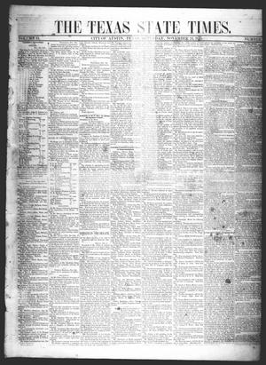 Primary view of object titled 'The Texas State Times (Austin, Tex.), Vol. 2, No. 50, Ed. 1 Saturday, November 24, 1855'.