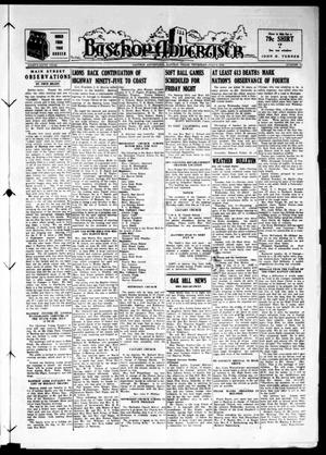 Primary view of object titled 'Bastrop Advertiser (Bastrop, Tex.), Vol. 86, No. 16, Ed. 1 Thursday, July 6, 1939'.