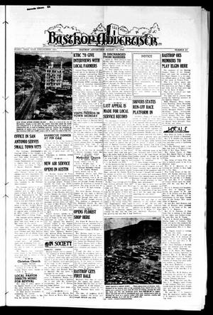Primary view of object titled 'Bastrop Advertiser (Bastrop, Tex.), Vol. 93, No. 22, Ed. 1 Thursday, August 15, 1946'.