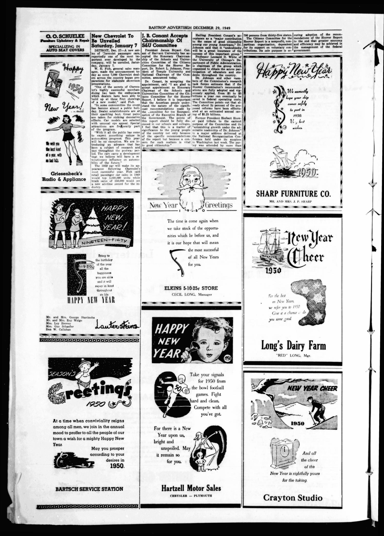 Bastrop Advertiser (Bastrop, Tex.), Vol. 97, No. 44, Ed. 1 Thursday, December 29, 1949
                                                
                                                    [Sequence #]: 6 of 8
                                                