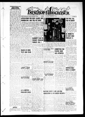 Primary view of object titled 'Bastrop Advertiser (Bastrop, Tex.), Vol. 97, No. 49, Ed. 1 Thursday, February 2, 1950'.