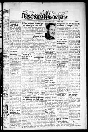 Primary view of object titled 'Bastrop Advertiser (Bastrop, Tex.), Vol. 103, No. 36, Ed. 1 Thursday, November 3, 1955'.