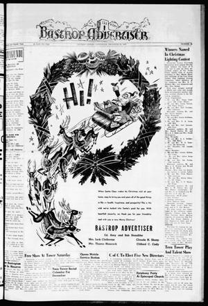 Primary view of object titled 'Bastrop Advertiser (Bastrop, Tex.), Vol. 108, No. 43, Ed. 1 Thursday, December 22, 1960'.