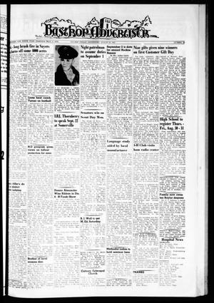 Primary view of object titled 'Bastrop Advertiser (Bastrop, Tex.), Vol. 110, No. 26, Ed. 1 Thursday, August 23, 1962'.