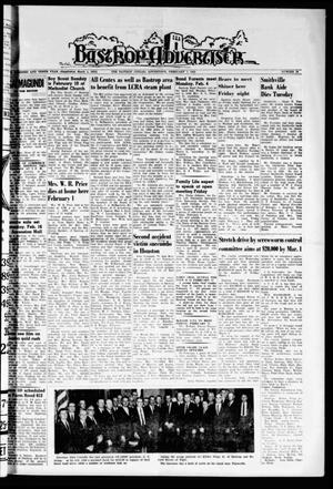 Primary view of object titled 'Bastrop Advertiser (Bastrop, Tex.), Vol. 110, No. 50, Ed. 1 Thursday, February 7, 1963'.
