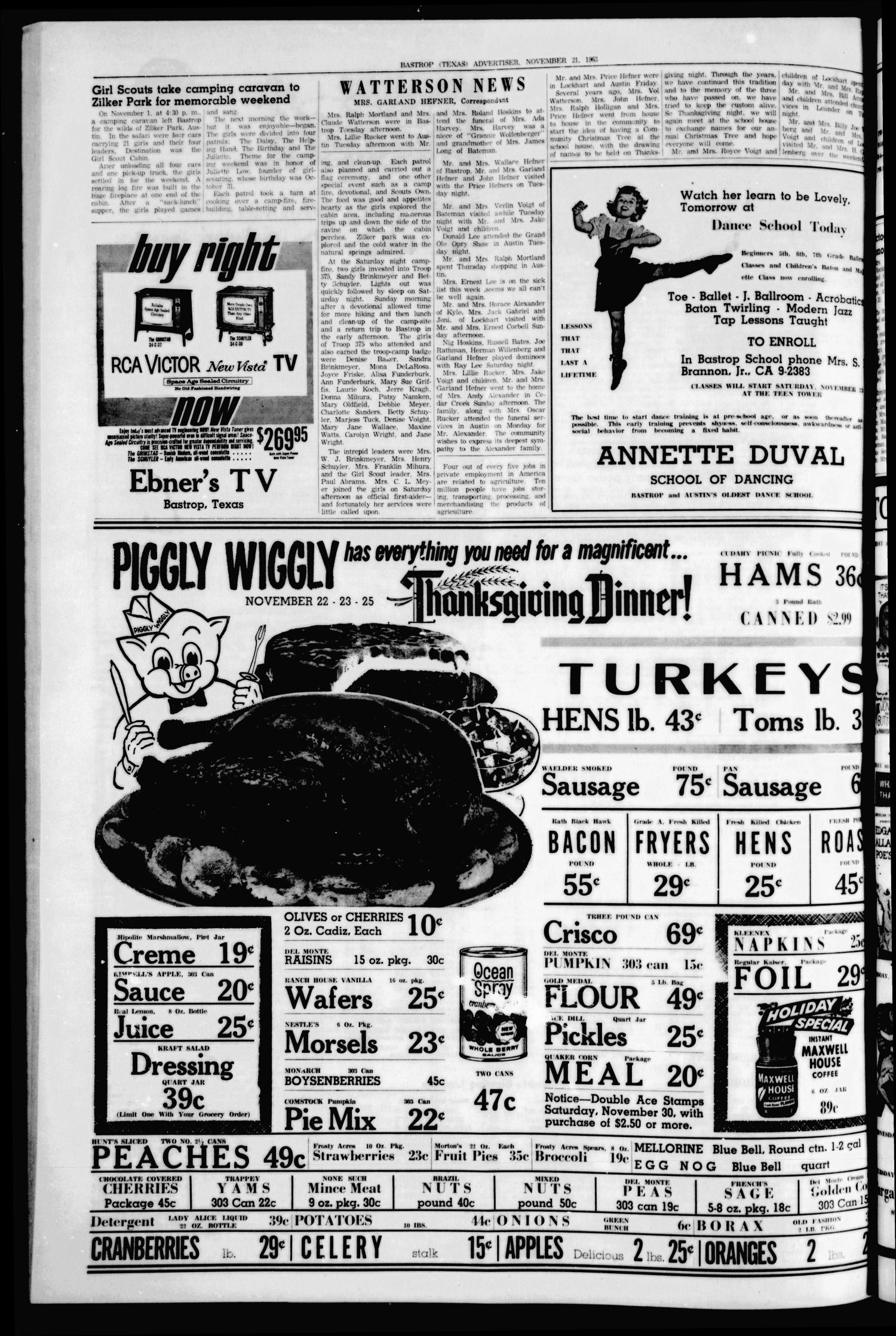 Bastrop Advertiser (Bastrop, Tex.), Vol. 111, No. 38, Ed. 1 Thursday, November 21, 1963
                                                
                                                    [Sequence #]: 2 of 8
                                                