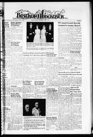 Primary view of object titled 'Bastrop Advertiser (Bastrop, Tex.), Vol. 114, No. 1, Ed. 1 Thursday, March 3, 1966'.