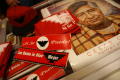 Photograph: [Bumper stickers and posters displayed at Cesar Chavez School]