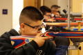 Photograph: [Air Rifle Team line up for practice]