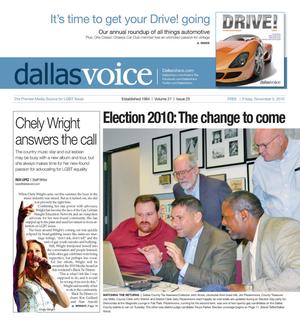 Primary view of Dallas Voice (Dallas, Tex.), Vol. 27, No. 25, Ed. 1 Friday, November 5, 2010
