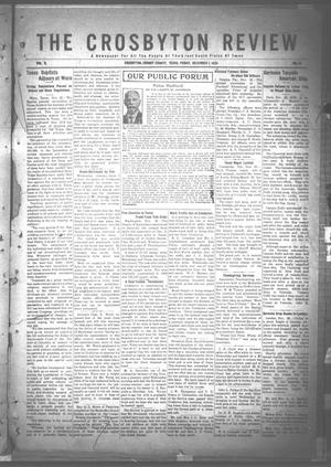 Primary view of object titled 'The Crosbyton Review. (Crosbyton, Tex.), Vol. 8, No. 44, Ed. 1 Friday, December 1, 1916'.