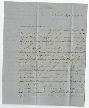 Primary view of object titled '[Letter from Junia Roberts Osterhout to Ann Roberts, September 1, 1859]'.
