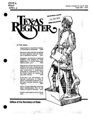 Primary view of object titled 'Texas Register, Volume 4, Number 50, Pages 2397-2424, July 6, 1979'.