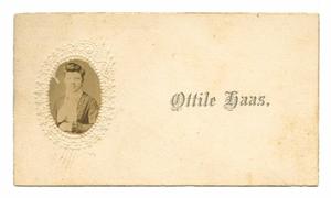Primary view of object titled '[Calling Card with Portrait of Ottile Haas]'.