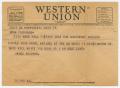 Thumbnail image of item number 1 in: '[Western Union Telegram from James McGuire to Vera Cummings]'.