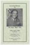 Pamphlet: [Funeral Program for Isaac Ellis, March 3, 2000]
